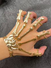 Pulseras articuladas de esqueleto de Halloween