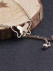 Süße Schmetterling Quaste Strass Fußkettchen