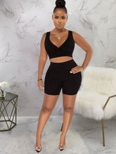 Conjunto de dos piezas de camisetas sin mangas y pantalones cortos