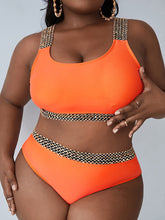 Trajes de baño de dos piezas sin mangas con diseño de patchwork a rayas