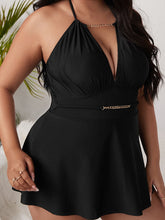 Trajes de baño de talla grande con cuello halter y espalda descubierta