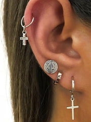 Minimalistische Kreuz-Ohrring-Sets