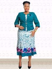 Cárdigans de dos piezas con broche y vestidos midi florales