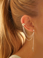 Pendientes minimalistas con colgante de hoja de Chian