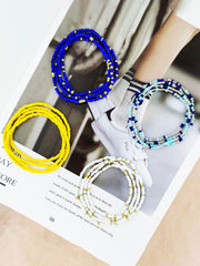 Cinturones étnicos multicapa multicolor