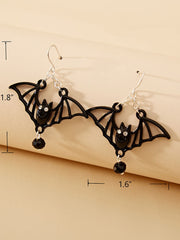 Pendientes colgantes de murciélago retro de Halloween