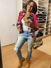 Chaquetas de manga larga con estampado de camuflaje