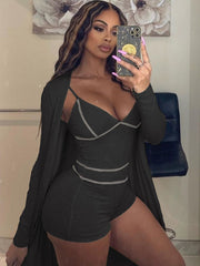 Two Piece Sleeveless Rompers & Cardigans