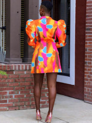 Chaquetas de cuello en V y manga larga con efecto tie-dye