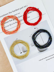 Cinturones étnicos multicapa multicolor