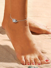 Minimalistisches Fußkettchen mit kleinem Schildkrötenanhänger