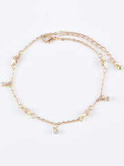 Tobilleras con cadena y colgante de mariposa