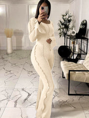 Pantalones acampanados de dos piezas con top corto