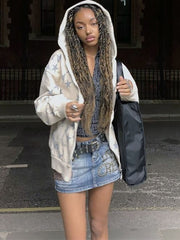 Chaquetas de manga larga con cremallera y estampado de estrellas