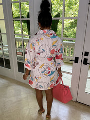 Geometrische Langarm Bodycon Minikleider