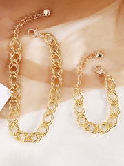 Conjuntos de collar y pulsera minimalistas con huecos