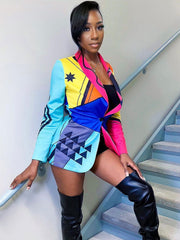 Langärmlige Colorblock-Jacken