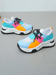 Zapatillas deportivas casuales con plataforma y bloques de color