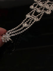 Tobilleras con diamantes de imitación ahuecados