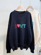 Knit Long Sleeve Letter Print Bodycon Sweaters