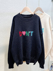 Suéteres ajustados de manga larga con estampado de letras