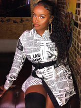 Camisas ajustadas con estampado de letras y manga larga