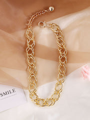 Conjuntos de collar y pulsera minimalistas con huecos