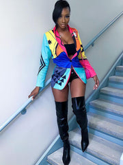 Langärmlige Colorblock-Jacken