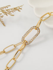 Minimalistische Halsketten mit ausgehöhlten Strasssteinen