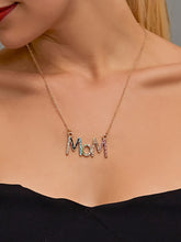 Collares coloridos con letras de diamantes de imitación para mamá