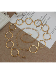 Minimalist Ring Patchwork Chain Belts