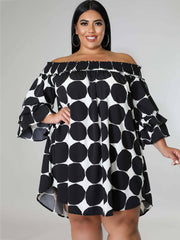 Minivestidos estampados de gasa con mangas acampanadas