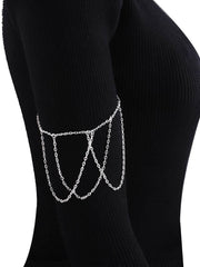 Brazalete minimalista con borla de cadena