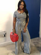 Conjuntos de dos piezas con top y falda larga con estampado de rayas