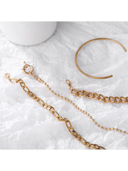 Vierteilige dicke Kettenarmbänder