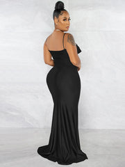 Vestidos largos con abertura y espalda descubierta con tirantes finos