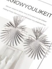 Pendientes retro con purpurina sectorial