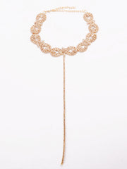 Collares con borlas y brillantes de diamantes