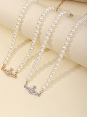 Collares de perlas con colgante de planeta