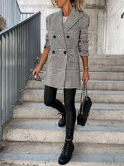 Blazer mit langen Ärmeln und Karomuster