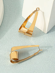 Pendientes sencillos irregulares bañados en oro