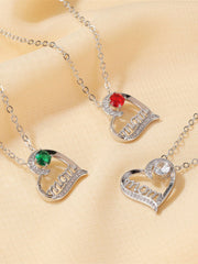 Joyas colgantes de corazón de amor de mamá