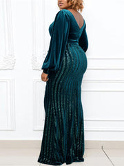 Maxikleider mit langen Ärmeln in Übergröße