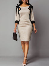 Vestidos midi ajustados de gamuza con media manga