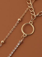 Joyería corporal minimalista de patchwork de cristal