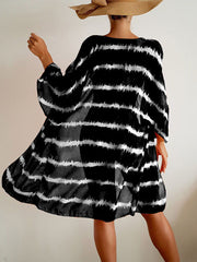 Trajes de baño de tres piezas con estampado tie-dye