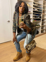 Chaquetas de manga larga con estampado de camuflaje