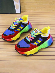 Zapatillas de plataforma con degradado de colores