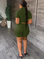 Two Piece Short Sleeve Tops & Shorts