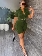 Two Piece Short Sleeve Tops & Shorts